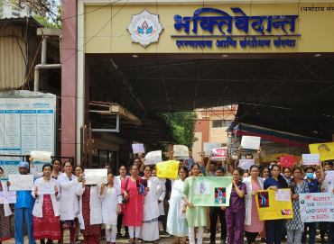 Doctors united in a silent rally for justice and safer medical workplaces